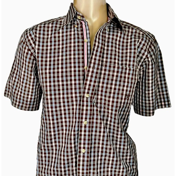 Ariat Pro Series Button Down Shirt Men Size Small Work Causal Plaid Short Sleeve - Picture 3 of 5